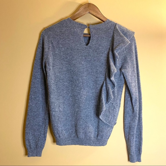 mo:vint Angora Blend Sweater with Ruffle Detail - Picture 2 of 7